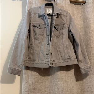Market & Spruce Classic Women's Grey Denim Jacket 2X